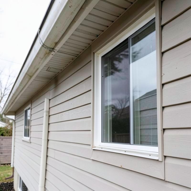 Exterior siding and window documentation photograph