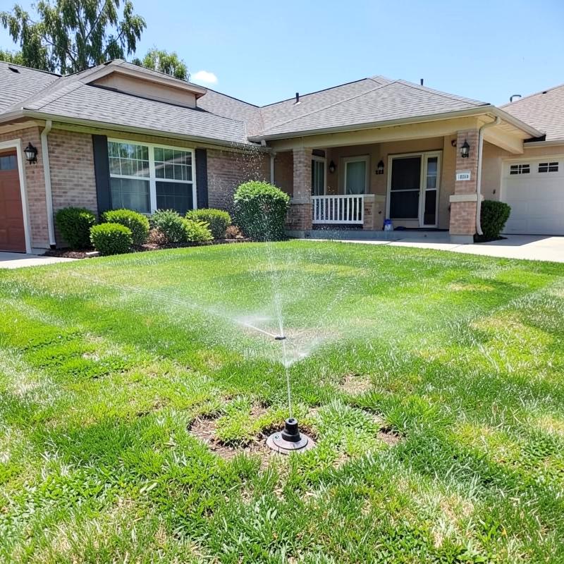 Landscaping and irrigation documentation photograph